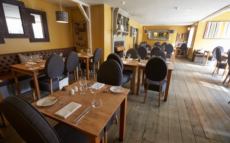 Empty Interior Of Contemporary Restaurant